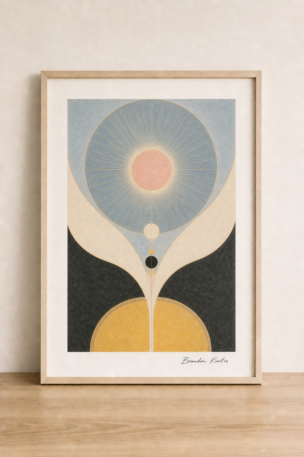 Abstract geometry with soft tones