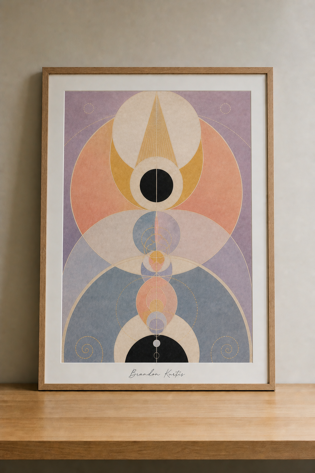 Geometric harmony in pastel tones