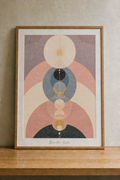 Geometric serenity with golden accents